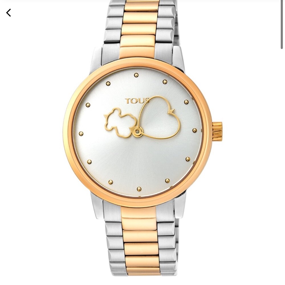 Tous Two-Tone Gold and Silver Bear Time Watch